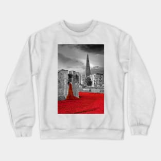 Tower of London Red Poppy Poppies Crewneck Sweatshirt